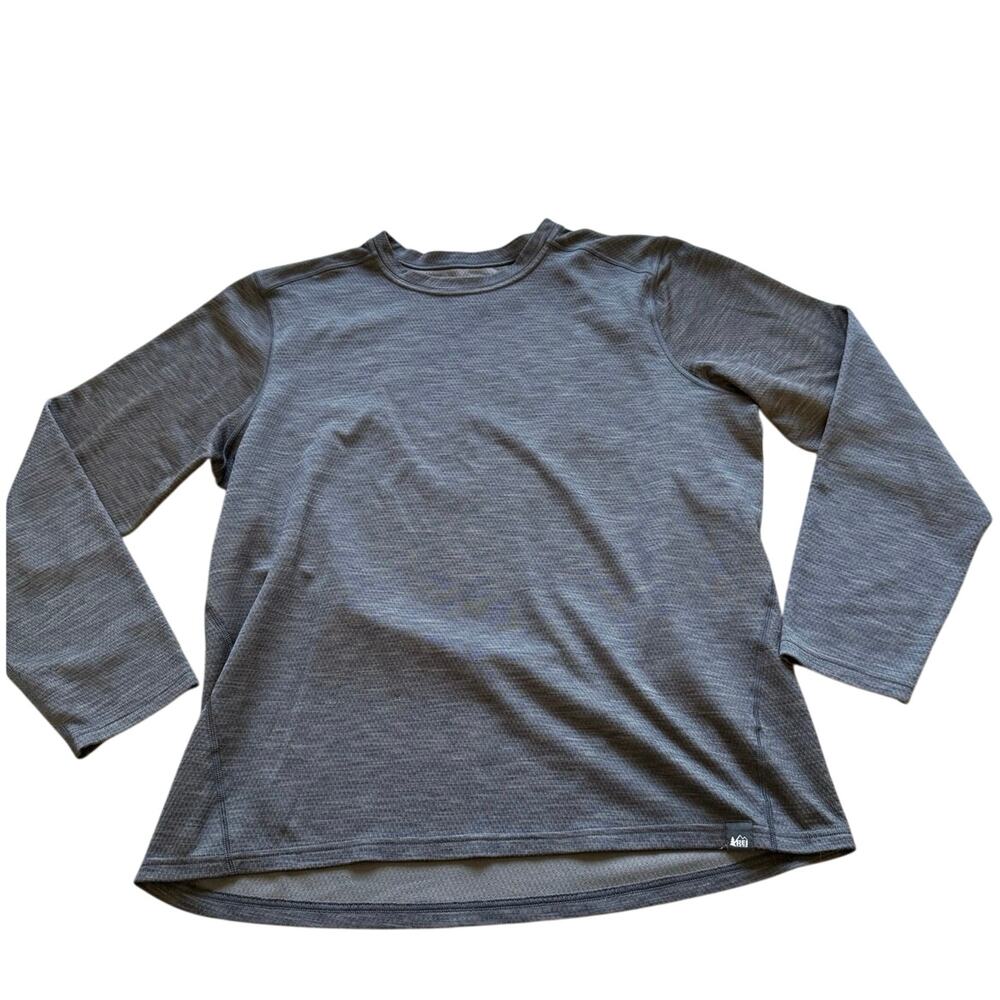 REI Co-op Men's Gray 100% Polyester Long Sleeve Shirt Size Large